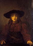 Rembrandt, The Girl in a Picture Frame,